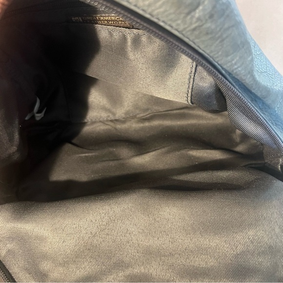 Great American Leather Works Dark Green Retro Vintage Sling Y2K Purse Backpack - Picture 4 of 9